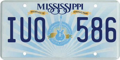 MS license plate IUO586