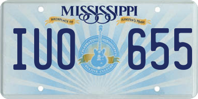 MS license plate IUO655