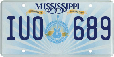 MS license plate IUO689