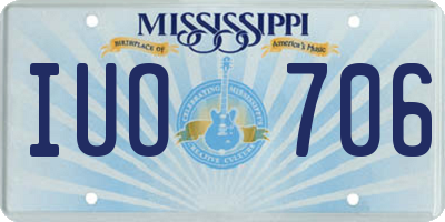 MS license plate IUO706