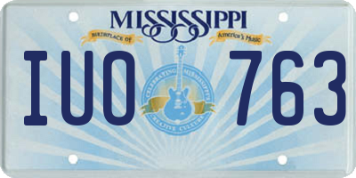 MS license plate IUO763