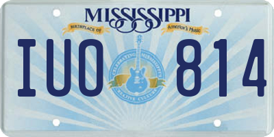 MS license plate IUO814