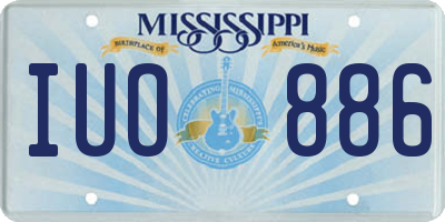 MS license plate IUO886