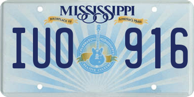 MS license plate IUO916