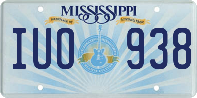 MS license plate IUO938
