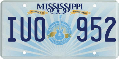 MS license plate IUO952