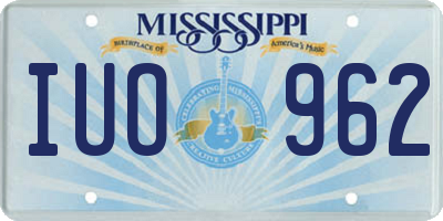MS license plate IUO962