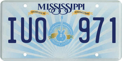 MS license plate IUO971