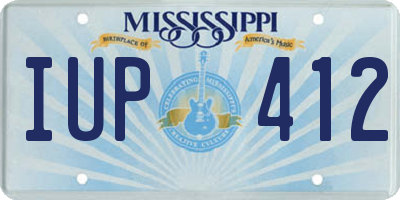 MS license plate IUP412