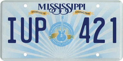 MS license plate IUP421