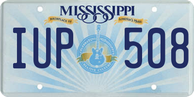 MS license plate IUP508