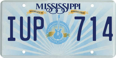 MS license plate IUP714
