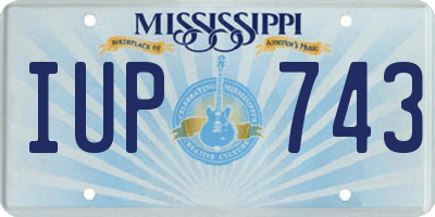 MS license plate IUP743