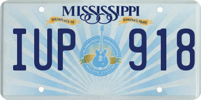 MS license plate IUP918