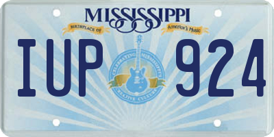 MS license plate IUP924