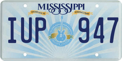 MS license plate IUP947