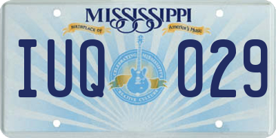 MS license plate IUQ029