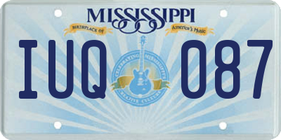 MS license plate IUQ087