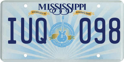 MS license plate IUQ098
