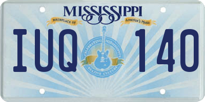 MS license plate IUQ140