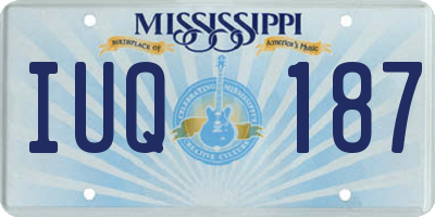 MS license plate IUQ187