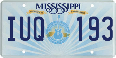 MS license plate IUQ193