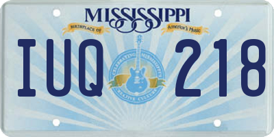 MS license plate IUQ218