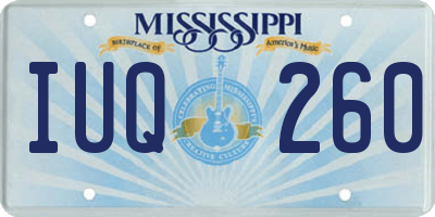 MS license plate IUQ260
