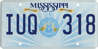 MS license plate IUQ318