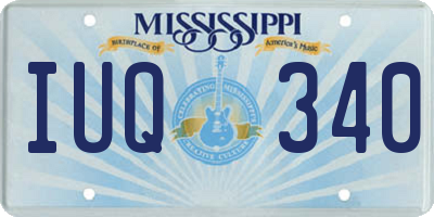 MS license plate IUQ340