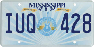MS license plate IUQ428