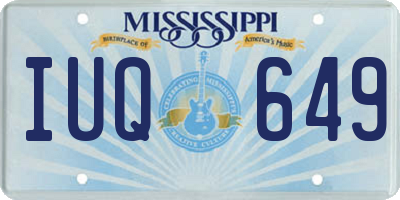 MS license plate IUQ649