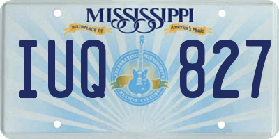 MS license plate IUQ827