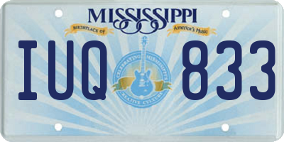 MS license plate IUQ833