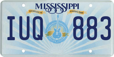 MS license plate IUQ883