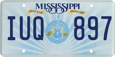 MS license plate IUQ897