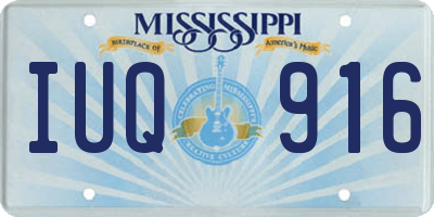 MS license plate IUQ916