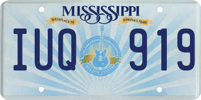 MS license plate IUQ919