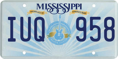 MS license plate IUQ958