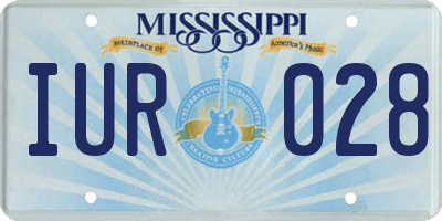 MS license plate IUR028