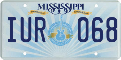 MS license plate IUR068