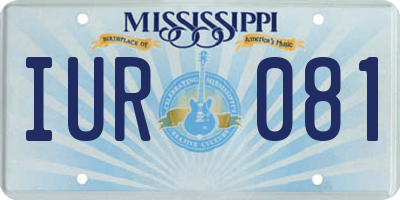 MS license plate IUR081