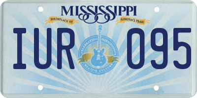 MS license plate IUR095