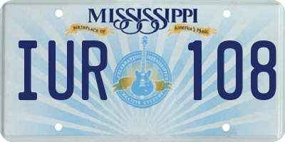 MS license plate IUR108