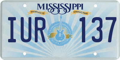 MS license plate IUR137
