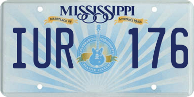 MS license plate IUR176