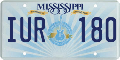 MS license plate IUR180