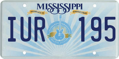 MS license plate IUR195