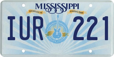 MS license plate IUR221