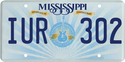 MS license plate IUR302